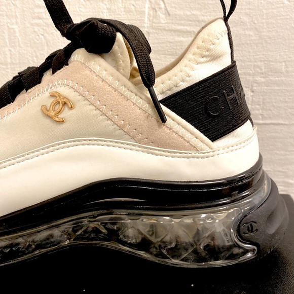 - CHANEL 23C Sport Trainer - Clear Bottom •Calfskin • Mixed Fibers• Velvet - Picture 5 of 8